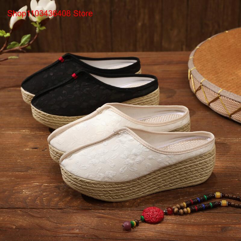 Ethnic Fashion In - Nieuwe stijl slippers, lichtgewicht, dikke zool,