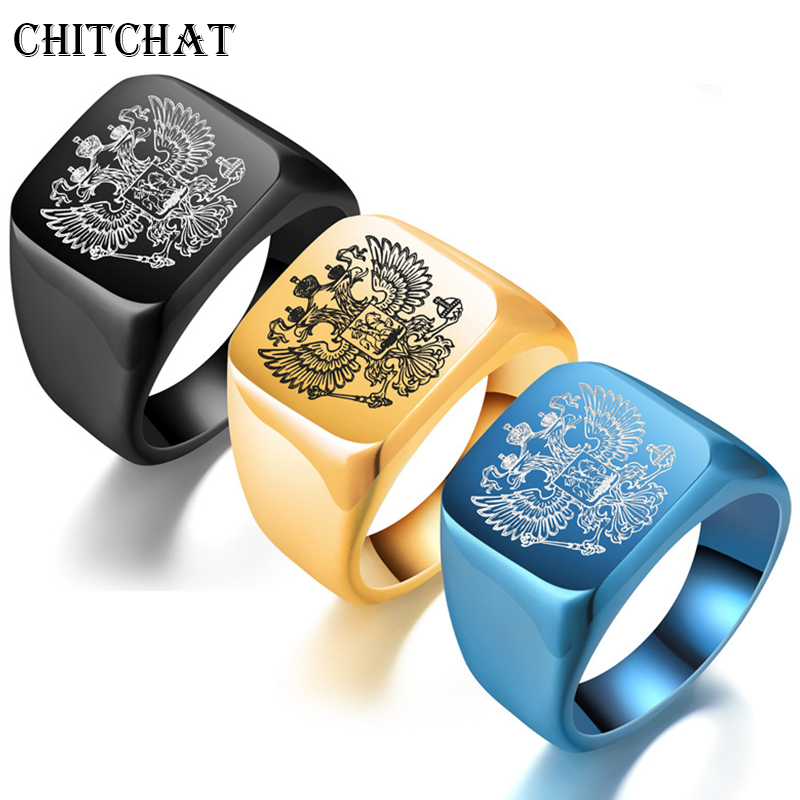 Ethnic Wear Men'S Fashion - 316L Rvs Double Eagle Emblem Russische