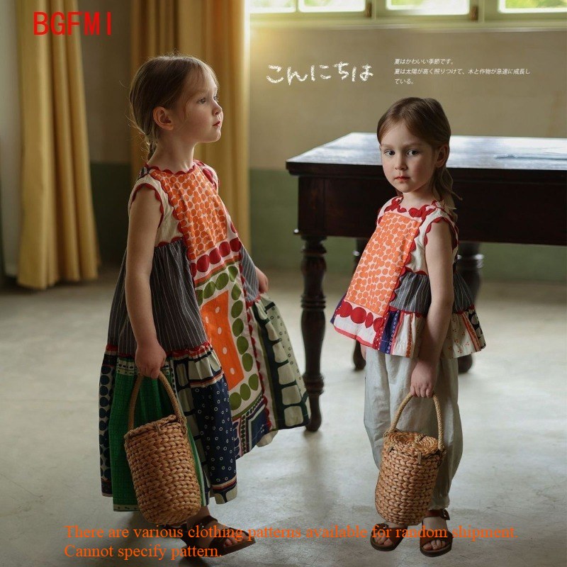 Kids Ethnic Fashion - Kinderen Meisjes Retro Jurk 1-10Y Broers