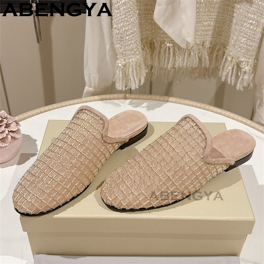 Glanzende kant mesh ronde teen - Ethnic Fashion In recensie en prijs