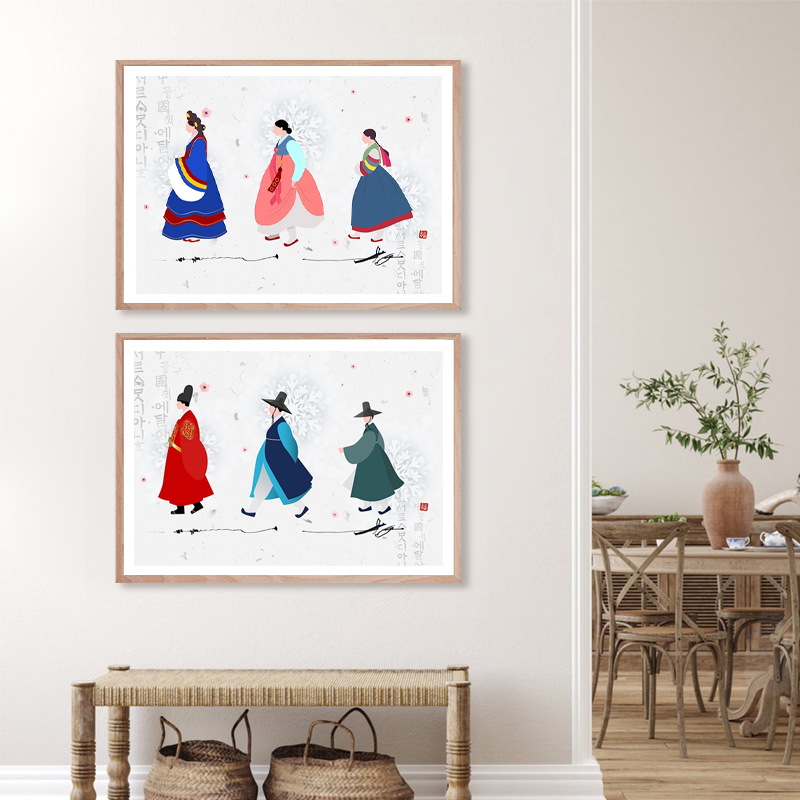 Koreaanse Art Print Aziatische - Hanbok Modern Set recensie en prijs