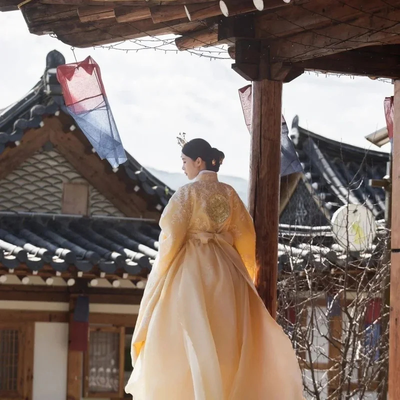 ellow Koreaanse kleding vrouwe - Hanbok Modern Set recensie en prijs