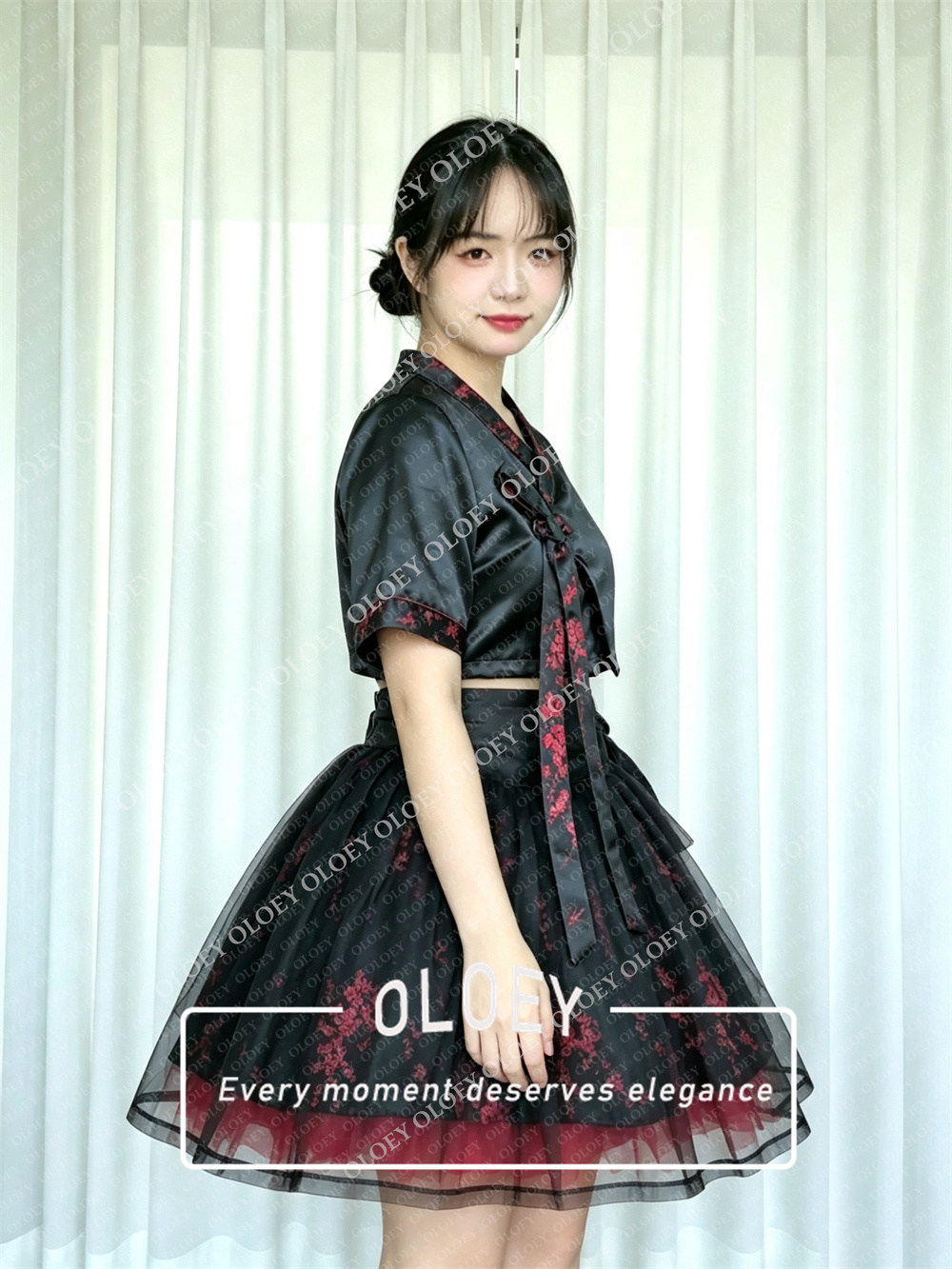 OLOEY Moderne Zwarte Korte Con - Hanbok Modern Set recensie en prijs